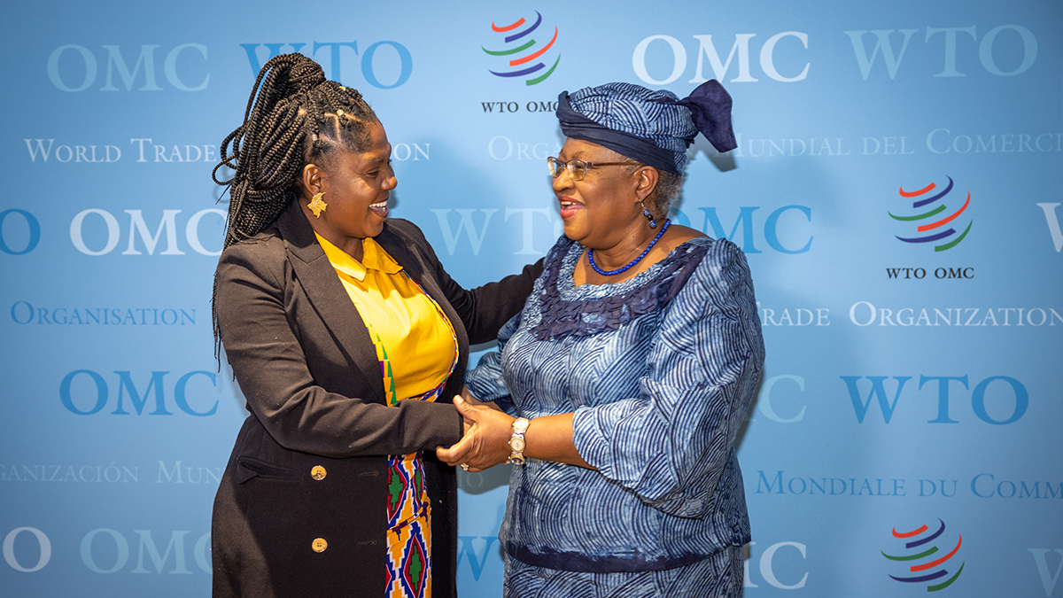 Francia Marquez with DG Okonjo Iweala at the WTO last year - African Leaders Magazine 